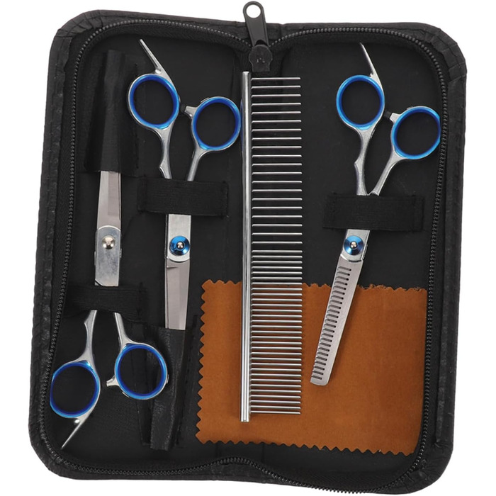 Професійні ножиці для грумінгу собак MILISTEN: набір з вигнутими та прямими ножицями з цинкової сплави, ергономічні