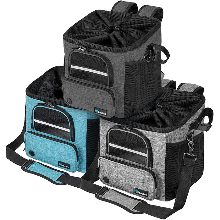 PetAmi: Клітка-рюкзак для собак та котів на велосипед, сіра (світло-сіра)