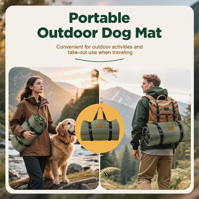 Гімcарс: Лежанка для собак на вулицю з водонепроникною плівкою, легка в розкладанні, для великих та середніх собак, портативна, складана, миється