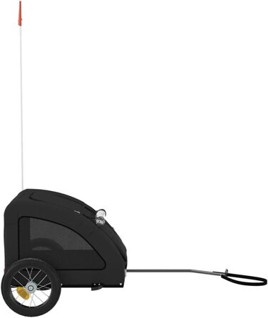 Причіп для велосипеда, переноска для собак, чорний, Oxford-тканина та метал, 93954