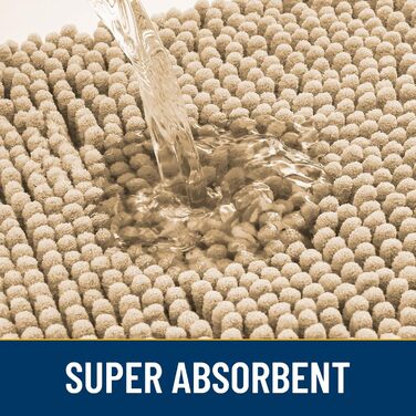 Килимок для собак Smiry, ультрам'який, неслизький, миючий, швидковисихаючий, з дрібного ворсу, для великих, середніх та маленьких собак (47x17x1 см, Бежевий)