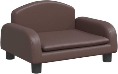 Ліжко для собак та котів, м'яке, зручне, з штучної шкіри, 50x40x30 см, коричневе