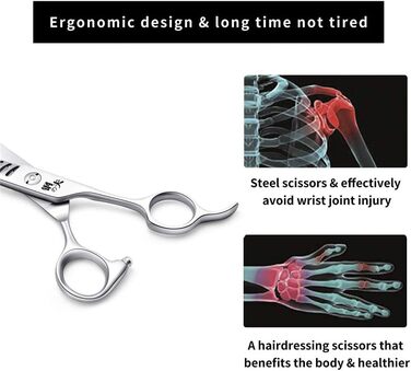 Професійна ножиця для грумінгу тварин, 18 см, нержавіюча сталь, гостра, для грумінг-салонів