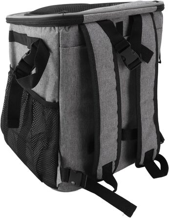 Корзина для собак на велосипед, рюкзак для домашніх тварин та автокрісло для цуценят. Підходить для піших прогулянок, велопоїздок, кемпінгу. М'яка, розширювана, складана, для ролерів, електровелосипедів, велотримачів. Також підходить для котів. Колір: сір