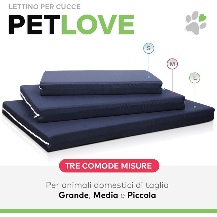 Ортопедичне ліжко для собак EvergreenWeb, середнього розміру | Ліжко для тварин з масажною наволочкою | Знімне та пральне собаче ліжко | Синій матеріал | PETLOVE M блакитне