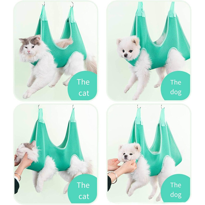 Набір для грумінгу собак, гамак для грумінгу, сірий, середній, для маленьких та середніх порід