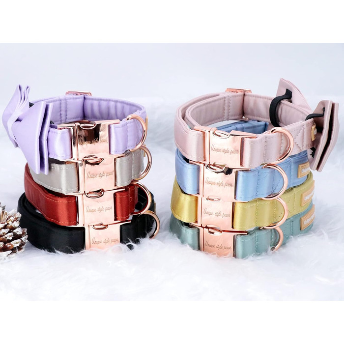 Елегантний краватка-метелик для собак, шовковий, регульований, з бантиком, для великих собак, розмір M (XL, блакитний)