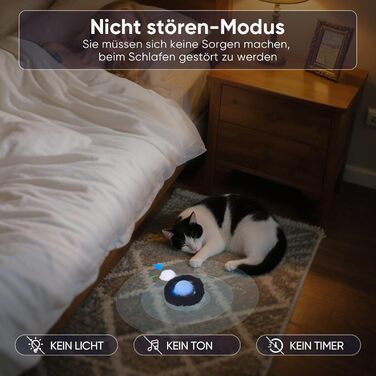 Іграшка для котів GoldenSun: м'ячик-дзиґа з інтерактивною активністю, килимок з мишками, приховане місце з 5 отворів, блакитний колір