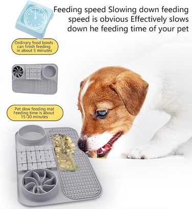 Лежанка-іграшка для собак з присосками, інтерактивна годівниця-головоломка, сірого кольору