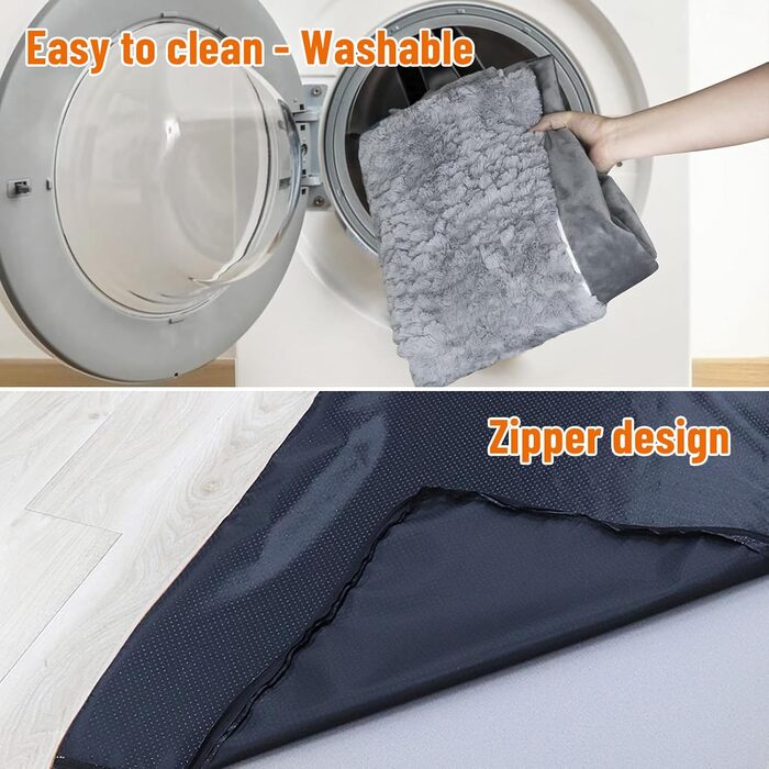 Ортопедичне ліжко для собак, корзина для собак, м'яка підстилка, диван для собак, подушка для собак, корзинка для собак з високим бортиком, знімний та пральний чохол, 91 x 69 x 18 см, неслизьке дно