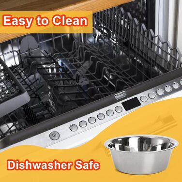 Набори мисок для собак та котів DEAYOU з нержавіючої сталі (4 шт.), 21 см, 1.3 л