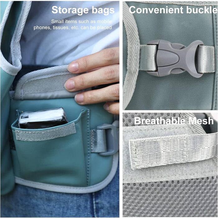 PETCUTE Сумка-переноска для собак та котів, складана, сіра, з ремінком безпеки та кишенею