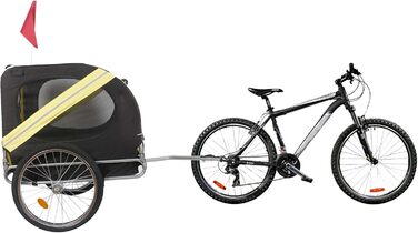 Причіп для собак Wiltec 220x700x78 см з москітною сіткою та захистом від дощу (чорний/жовтий)