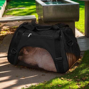 Транспортний бокс для котів, чорний: дихаючий, багатофункціональний, для подорожей та активного відпочинку