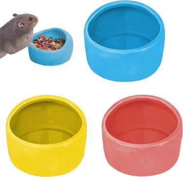 Набори мисок для тварин Yuemuop (3 шт.) з кераміки, антивандальні, для хом'яків, рептилій, черепах та інших домашніх тварин. Миски для їжі та води.