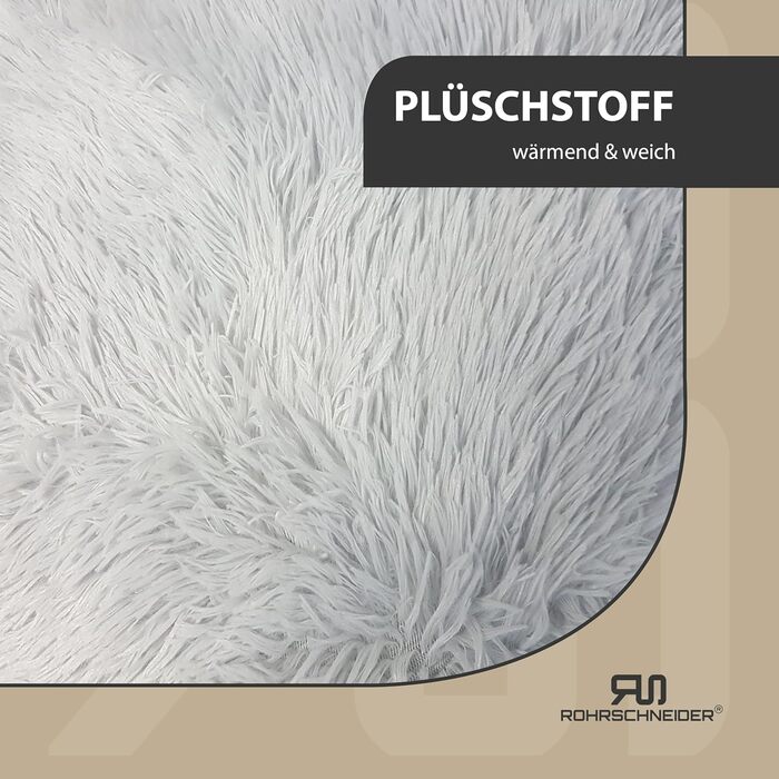 Кругле ліжко для собак Donut від Rohrschneider | З набором пакетів для збору відходів | М'яке ліжко для великих собак | Кругле собаче ліжко з великим подушкою | Ліжко для тварин, що можна прати | Корзина для собак, м'яке ліжко | Розмір L, діаметр приблизн