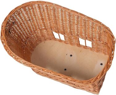 Кошик для велосипеда Basil Pasja – задній, MIK-система, плетіння з лози, з подушкою та адаптерною пластиною, 30 літрів, натуральний колір