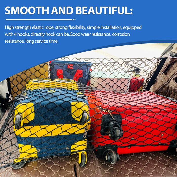 Сітка-перегородка для автомобіля GOMETY: захист для собак, 120x90 см, двошаровий поліпропілен, 4 гачки