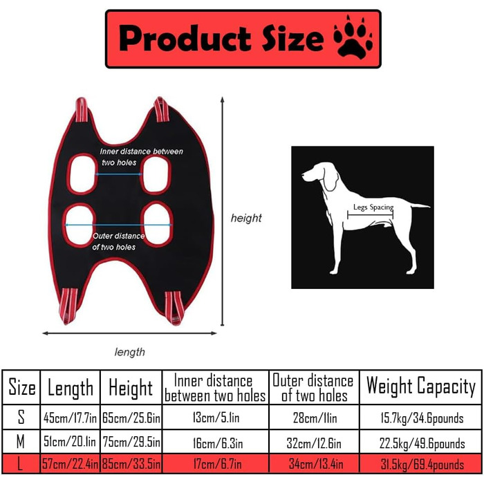 Набір для догляду за собаками 10-в-1: гамак, гребінець, триммер для нігтів, кріплення для машинки для стрижки, міцний, для грумінгу та купання собак (L/M/S) (L)