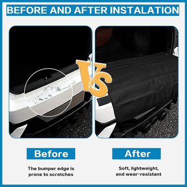 Захист для багажника автомобіля від бруду та подряпин для собак, 80x64 см, чорний. Водонепроникний, стійкий до розривів та подряпин. Килимок для транспортування собак та багажу в авто.