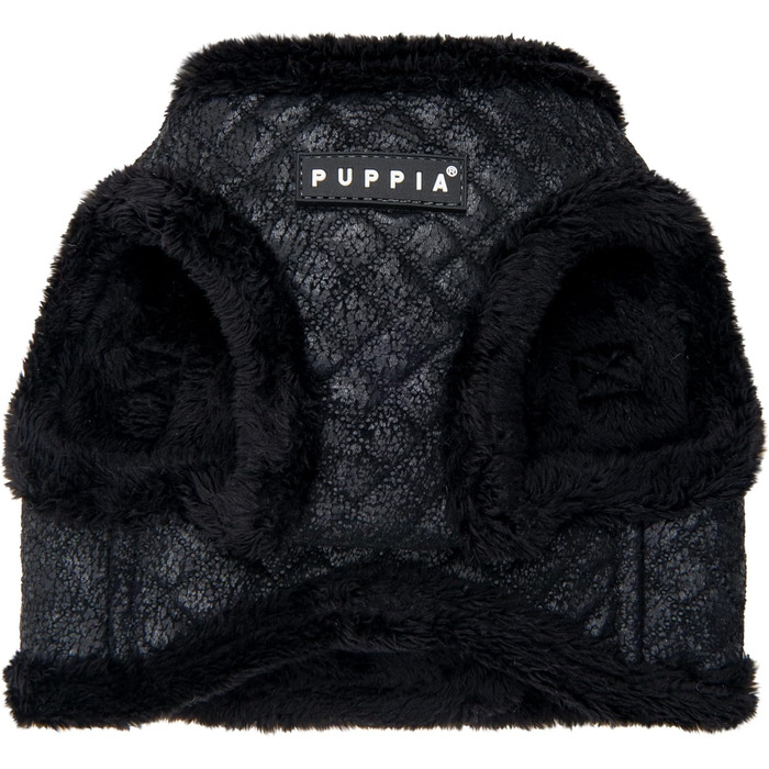 Пупа Шлейка для собак Дуглас, тепла, зимова, у візерунку ромбіків для малих та середніх собак, розмір XL (Чорний, Medium)