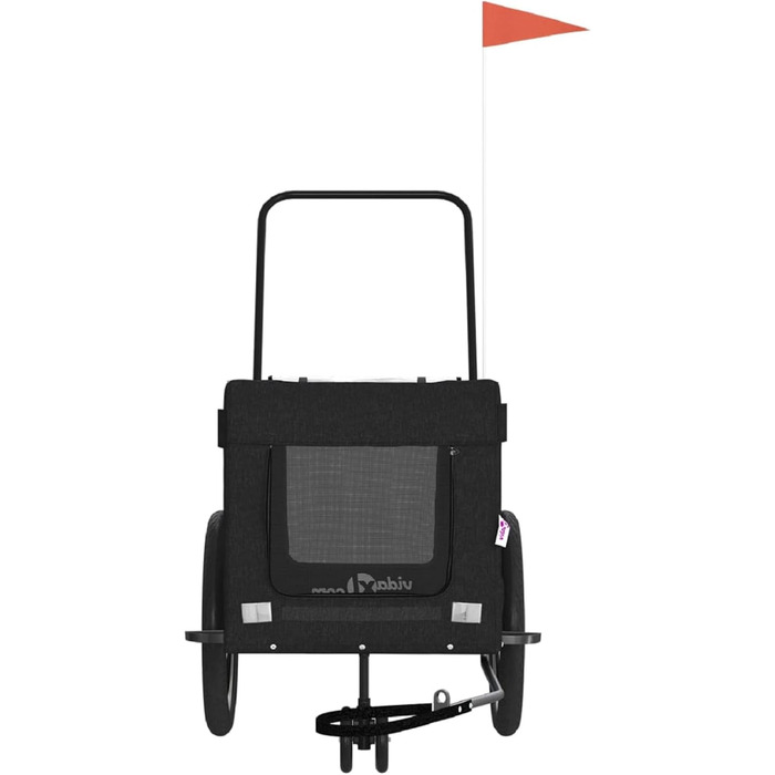 Фарм-причіп LAPOOH для собак чорного кольору, з оксфордської тканини та металу. Причіп для велосипеда, вантажний причіп, ручний візок, вантажний велосипедний причіп. Артикул: 93947