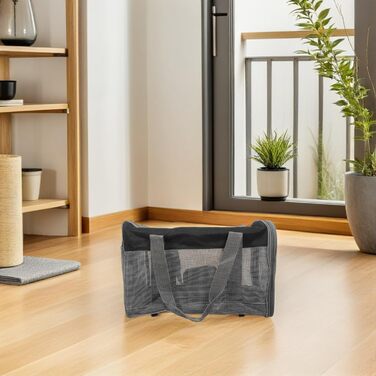 Сумка-переноска для котів та маленьких собак VALICLUD, сітка, дихаюча, складна, легка, з підкладкою та кишенями для подорожей