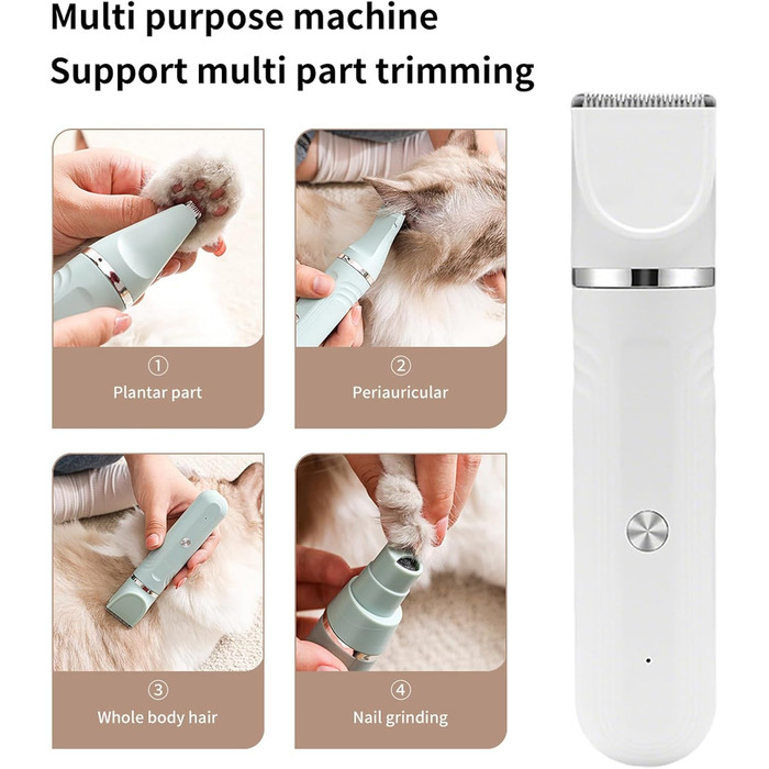Набір для догляду за собаками 4-в-1: електрична машинка для стрижки, ножиці, інструменти для грумінгу котів та цуценят вдома