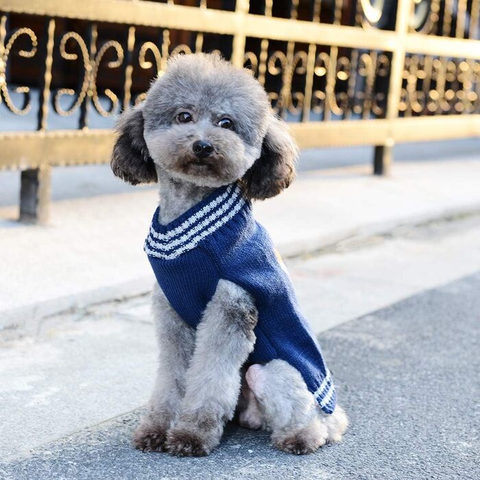 Пуловер для собак на Новий Рік, костюм для домашніх тварин, теплий зимовий пуловер, в'язана одяг для собак, котів та цуценят, XL, Marinefuchs (Морський лис)