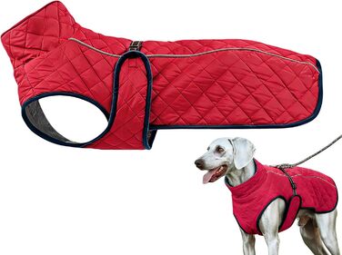 Зимовий теплий жилет для собак | Вітростійкий бавовняний жилет - теплий та м'який жилет для собак, для пікніків, прогулянок, катання на лижах, кемпінгу та міських прогулянок (червоний)