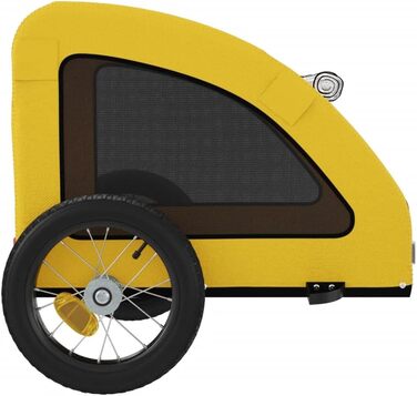 Причіп для велосипеда для тварин, жовтий, Oxford-тканина, 124x53x53 см