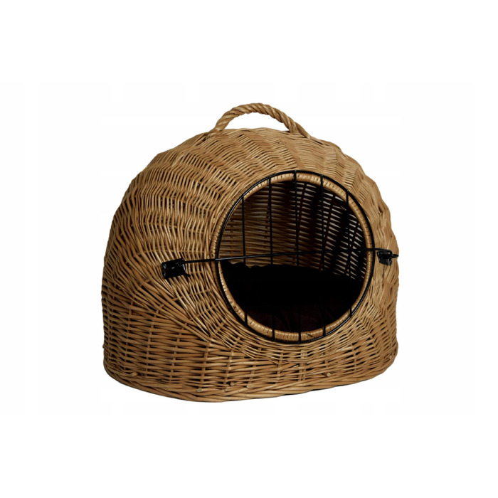 Будиночок для кота Wiklinowe Cuda, коричневий, круглий, 50 см x 40 см x 41 см
