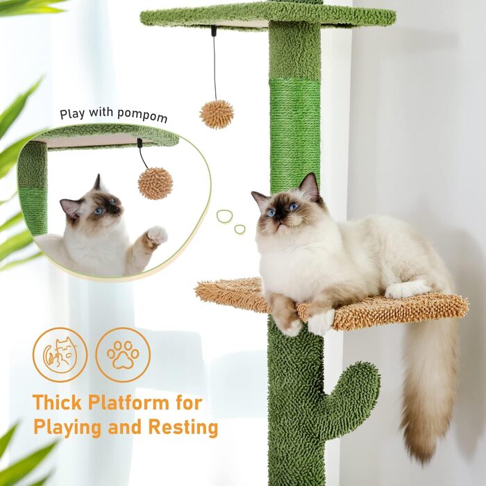 Котяче дерево PAWZ Road Kaktus 229-275 см зелене