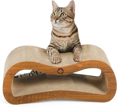 Крязовий борд Orbit Petite для котів | Дерево, крязовий картон, котяча м'ята | 45 x 18 x 23 см