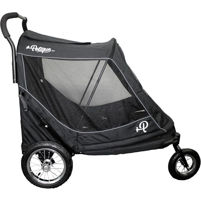 Дитяча та собача коляска Apollo 3-в-1 | Легка, складна, портативна переноска для собак та котів | Чорна