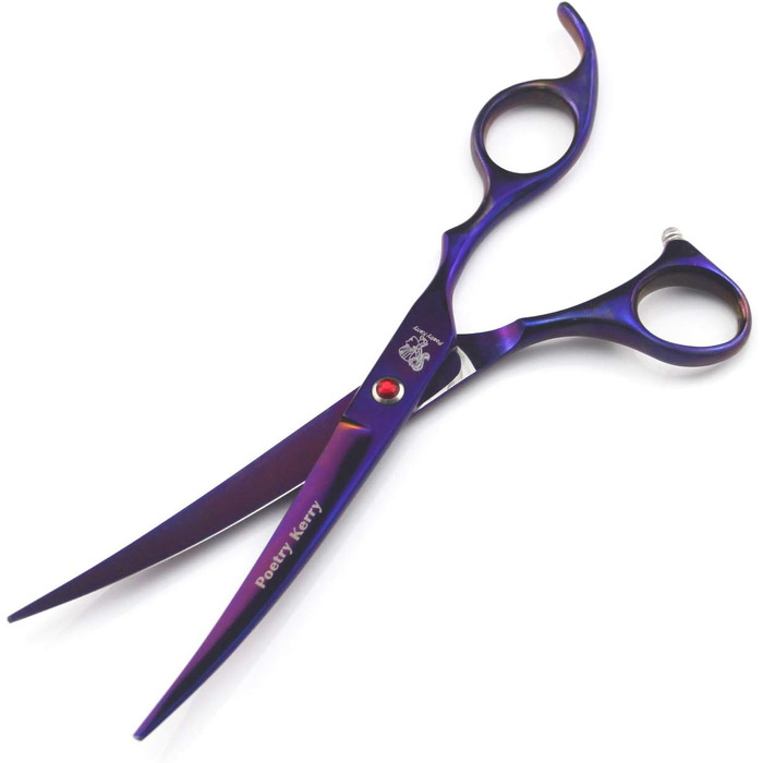 Набір для грумінгу тварин, 7 дюймів: набір для догляду за собаками, тримерний набір для собак, котів, домашніх тварин з професійною ножицями, ножицями для проріджування, вигнутими ножицями, гребінцем для грумінгу