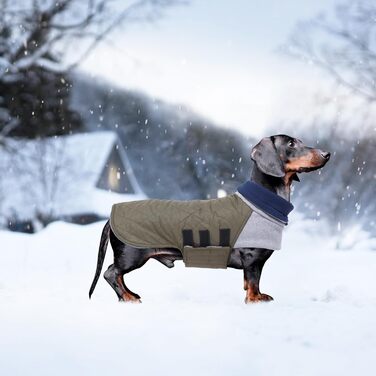 Теплий зимовий пуховик для такси для маленьких собак, зелений, S (довжина спини: 31-34 см)