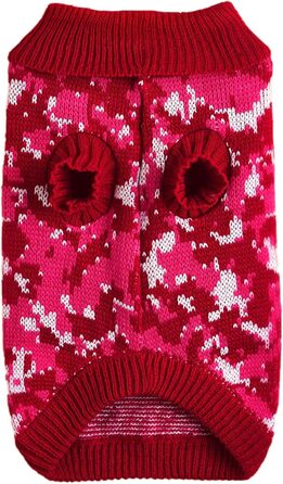 Світшот для собак Jecikelon, камуфляж, з коміром-стійкою, теплий, для маленьких собак та котів, розмір L, зелений