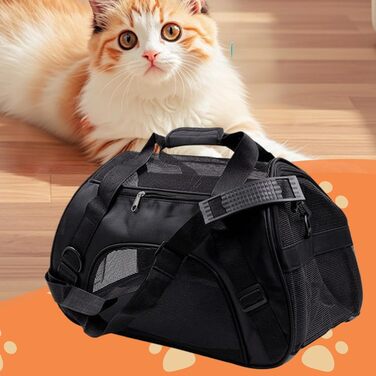 Транспортна сумка для собак та котів, складана переноска для тварин з регульованим плечовим ременем