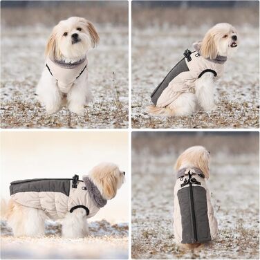 Зимова жилетка для собак Savlot, тепла, з D-кільцем, бавовна, 3XL, білий