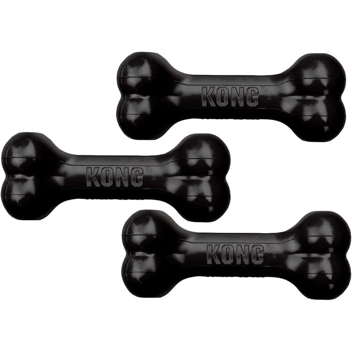 Іграшка для собак KONG Extreme Goodie Bone, середня, чорна, 3 шт