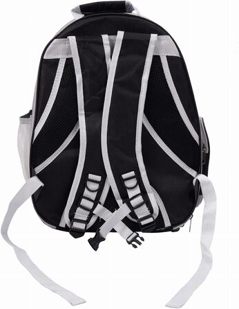 Транспортна сумка для собак та котів JUMI - переноска для котів та собак, рюкзак для тварин, аксесуари для котів, дорожня сумка, регульований ремінь, вентиляційні решітки (сірий, з складками)