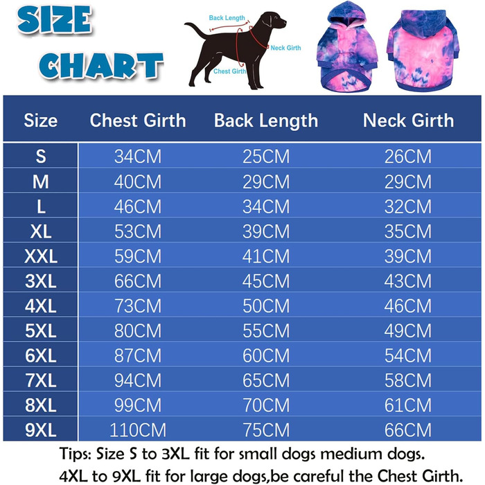 Теплий флісовий світшот з капюшоном для собак, батик, великі та середні породи (5XL, Рожевий)