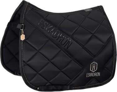 Плед для коня Eskadron Heritage Bicross Mattgloss Almond/Trueblue/vintagegreen, чорний, для конкурного тренування (Pony Dressur PD)