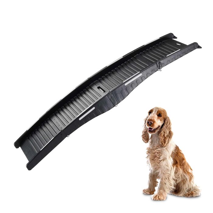 Рампа для собак у машину Ferplast, складана, протиковзка, з ручкою, світловідбиваюча, до 50 кг, 152 x 40 см