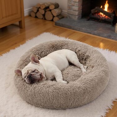 Кругле ліжко для котів та собак BEDSURE - м'яке, зручне, Ø 70 см, 70x70x15 см, камуфляж