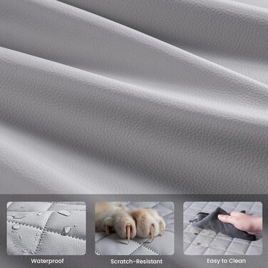 Плед для собак у машину Pecute з жорсткою основою, 133*62 см, сірий XL. Водонепроникний, антикігтунний, 3-в-1 (розширення сидіння, чохол, сітка). Підходить для великих SUV/LKW, до 150 кг.