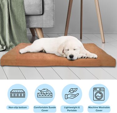 Ортопедичне ліжко для домашніх тварин PETMAKER, піна, 68,6x91,4 см, колір глина