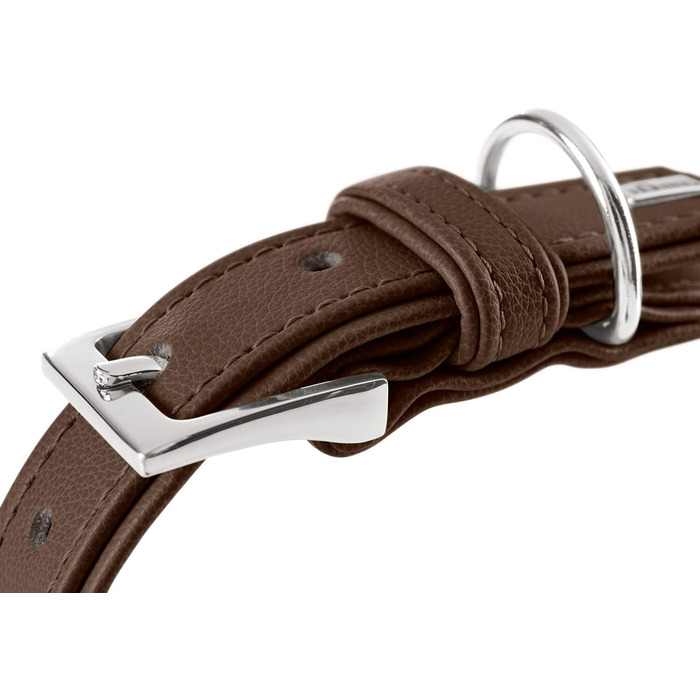 Нашийник для собак HUNTER Amalfi, веганська штучна шкіра Nappa, шоколадно-коричневий (55 см)