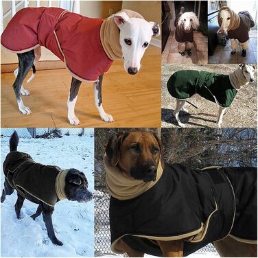 Міцний теплий зимовий одяг для собак, водонепроникна куртка для середніх та великих собак, тепла ізольована куртка для Віндгорнів, Вольфспіц, Німецька вівчарка, червоний, розмір 3XL